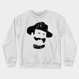 Edoardo Street Art Distressed Black Crewneck Sweatshirt